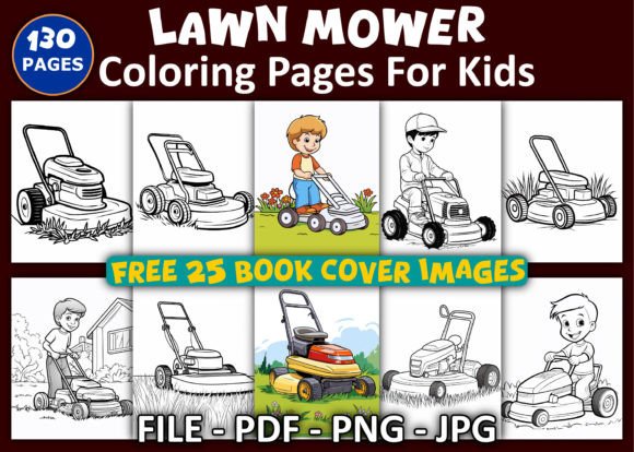 130 Lawn Mower Coloring Pages for Kids