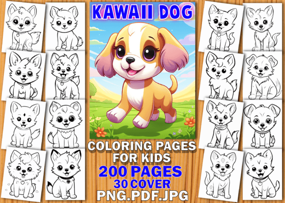 200 Kawaii Dogs Coloring Pages Fort Kids