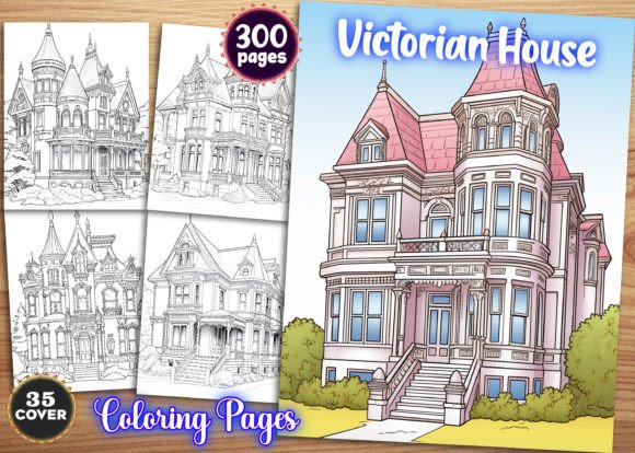 300 Victorian Houses Coloring Pages KDP: A Scalable, Production-Ready Asset Library for Print-on-Demand Creators