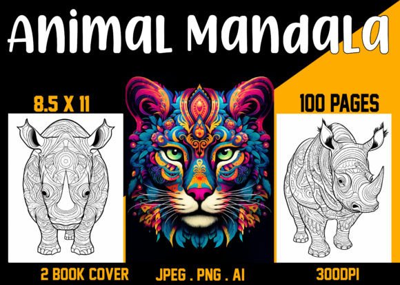 Animal Mandala Coloring Book 03