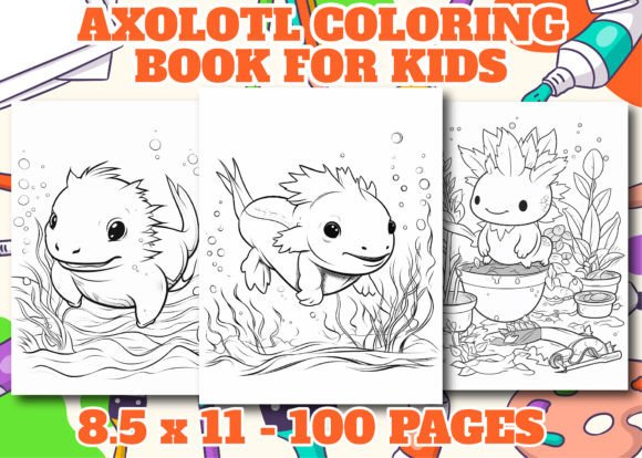 Axolotl Coloring Pages for Kids
