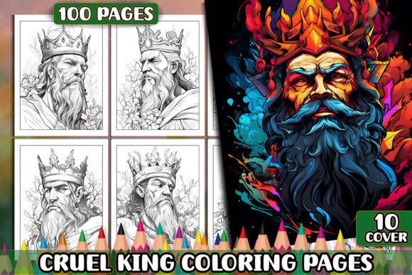 Cruel King Coloring Pages for Adults