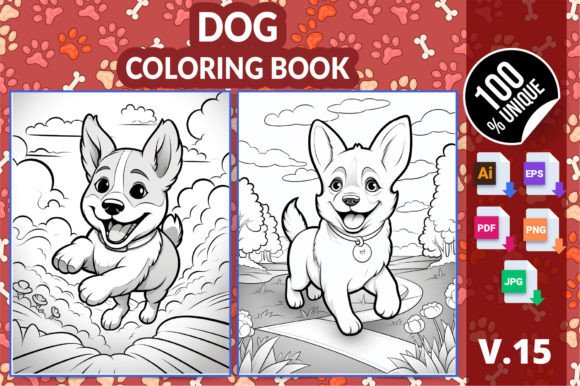 Cute Dog Coloring Pages for Kids V15: A Versatile, KDP-Ready Digital Asset for Creators & Educators