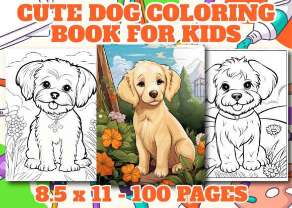 Cute Dogs Coloring Pages for Kids