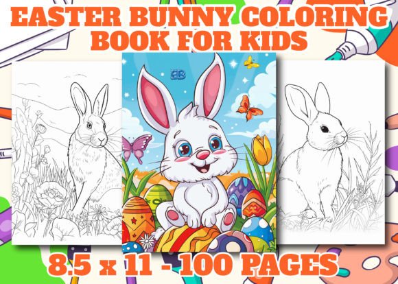Easter Bunny Coloring Pages for KDP & POD