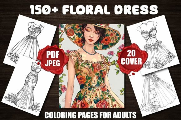 Floral Dress Coloring Pages