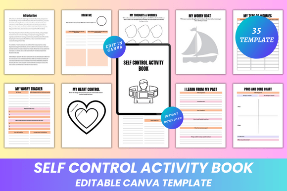 Self Control Activity Book Canva KDP