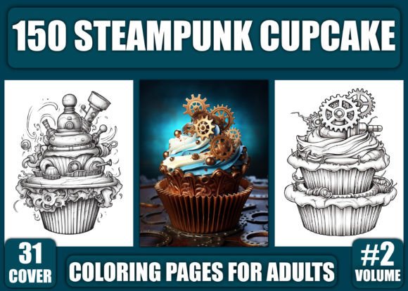 Steampunk Cupcake Coloring Pages – KDP: A High-Value Digital Asset for Creative Entrepreneurs