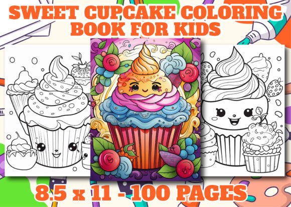 Sweet Cupcake Coloring Pages
