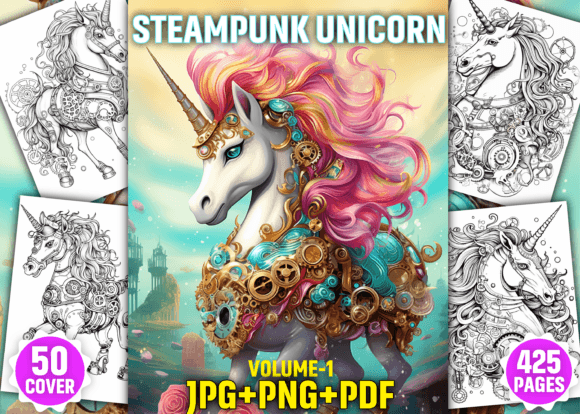 Why 425 Steampunk Unicorn Coloring Pages-KDP Is a Game-Changer for High-Content Publishers